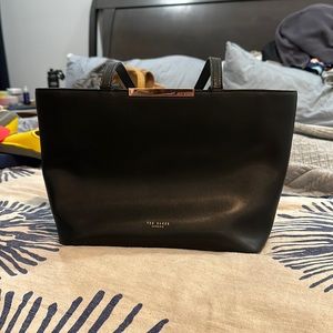 Ted Baker London purse. Black leather with rose gold hardware.
